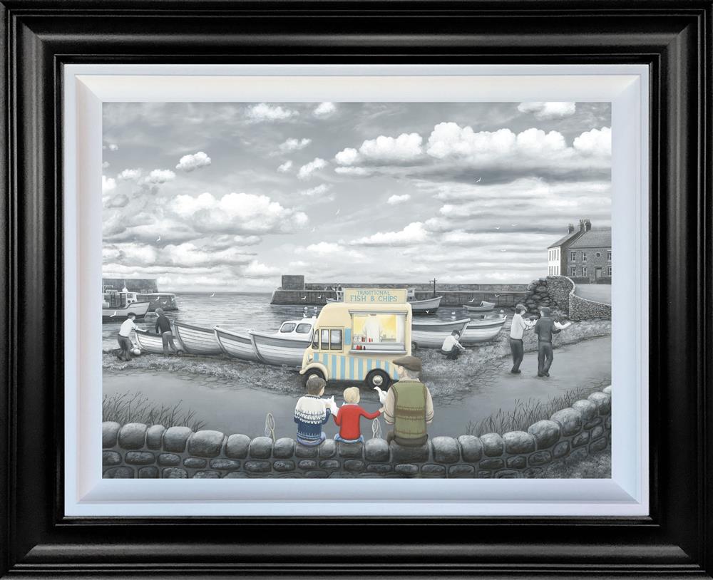 He Always Gets More Than Me Canvas Deluxe by Leigh Lambert