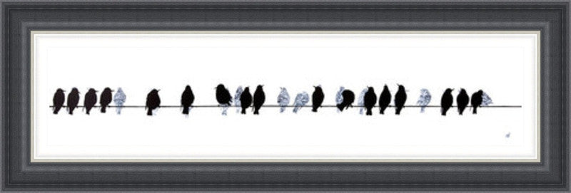 Starlings on a Telegraph Wire by Sandra Vick