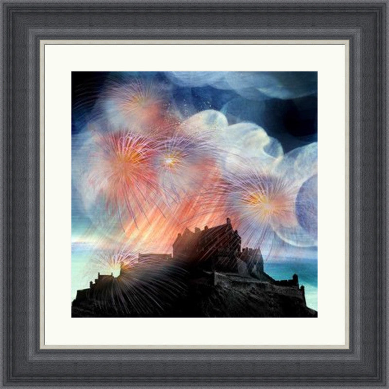 Festival Fireworks, Edinburgh Castle by Esther Cohen