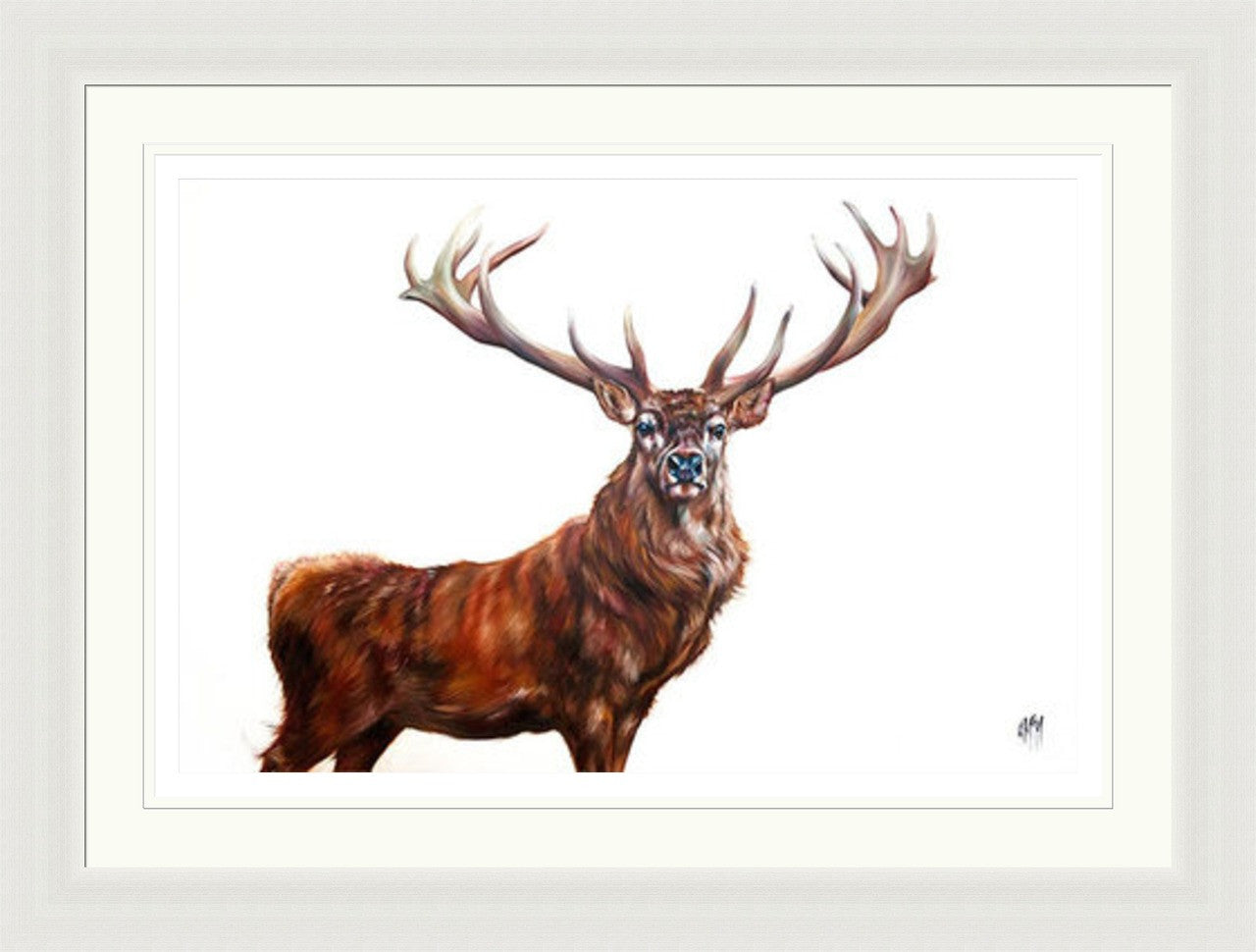 Maximus Limited Edition by Georgina McMaster framed wall art print featuring majestic animal portrait