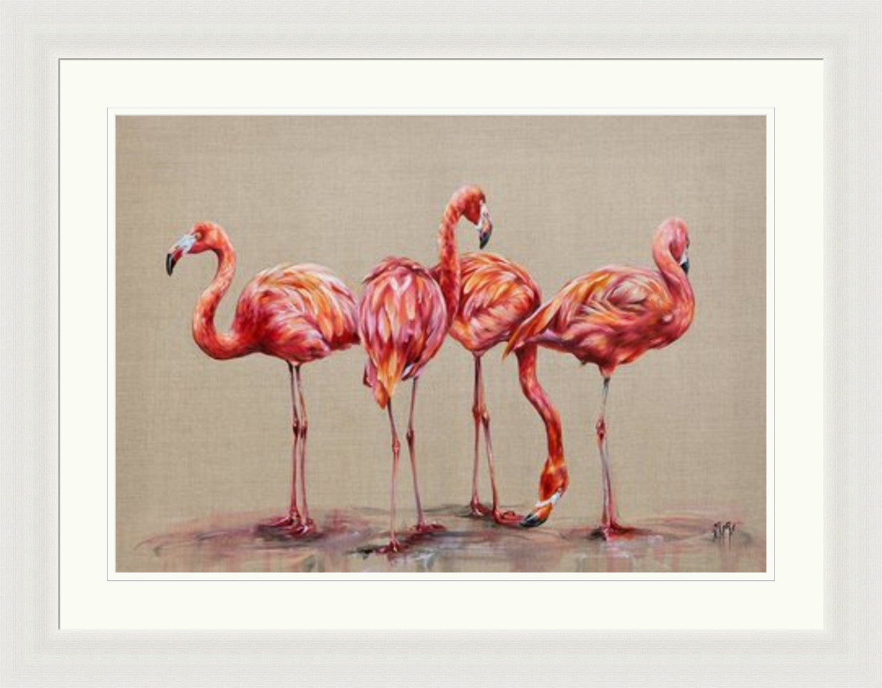 Hot Chicks (Limited Edition) by Georgina McMaster framed wall art print featuring chicken artwork