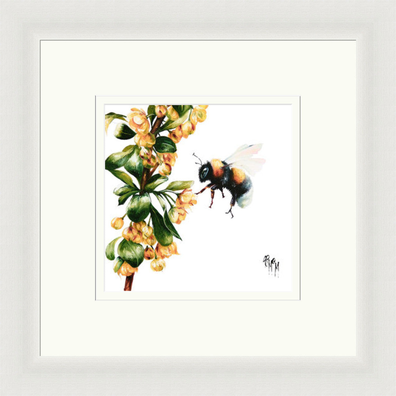 Arabesque (Limited Edition) by Georgina McMaster framed wall art print featuring playful animal artwork