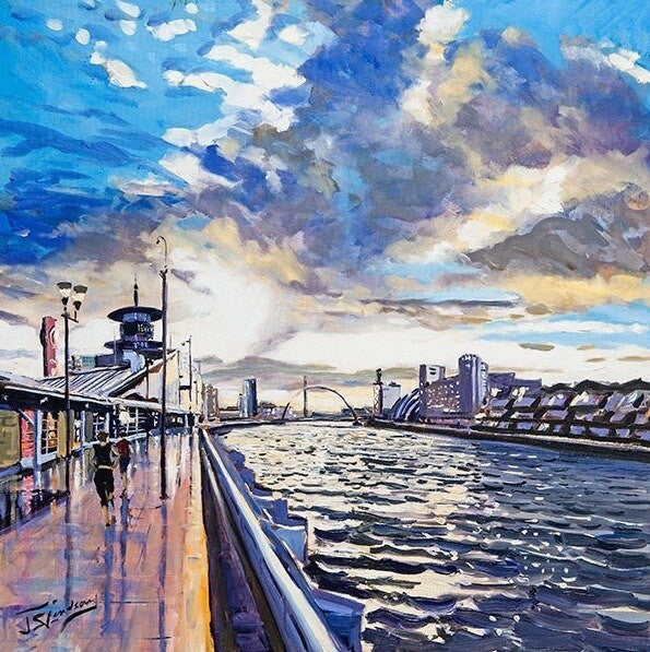 Sunset on the Quay by James Somerville Lindsay