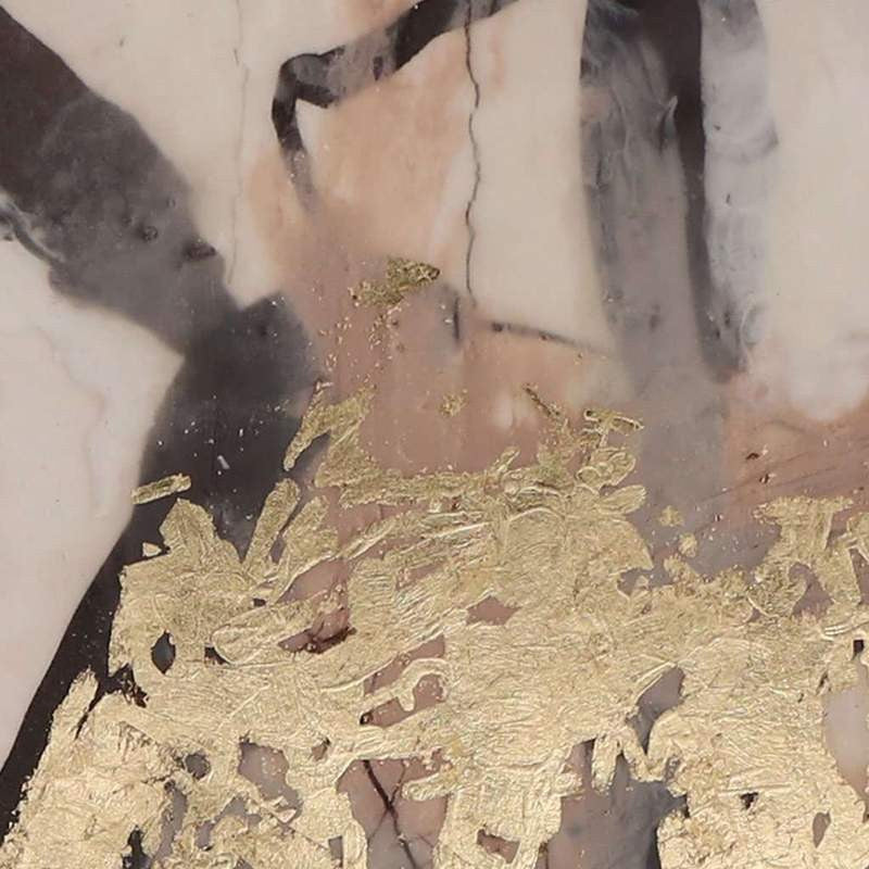 Blush Pink & Metallic Gold Leaf Abstract Wall Art (Signed Limited Edition)