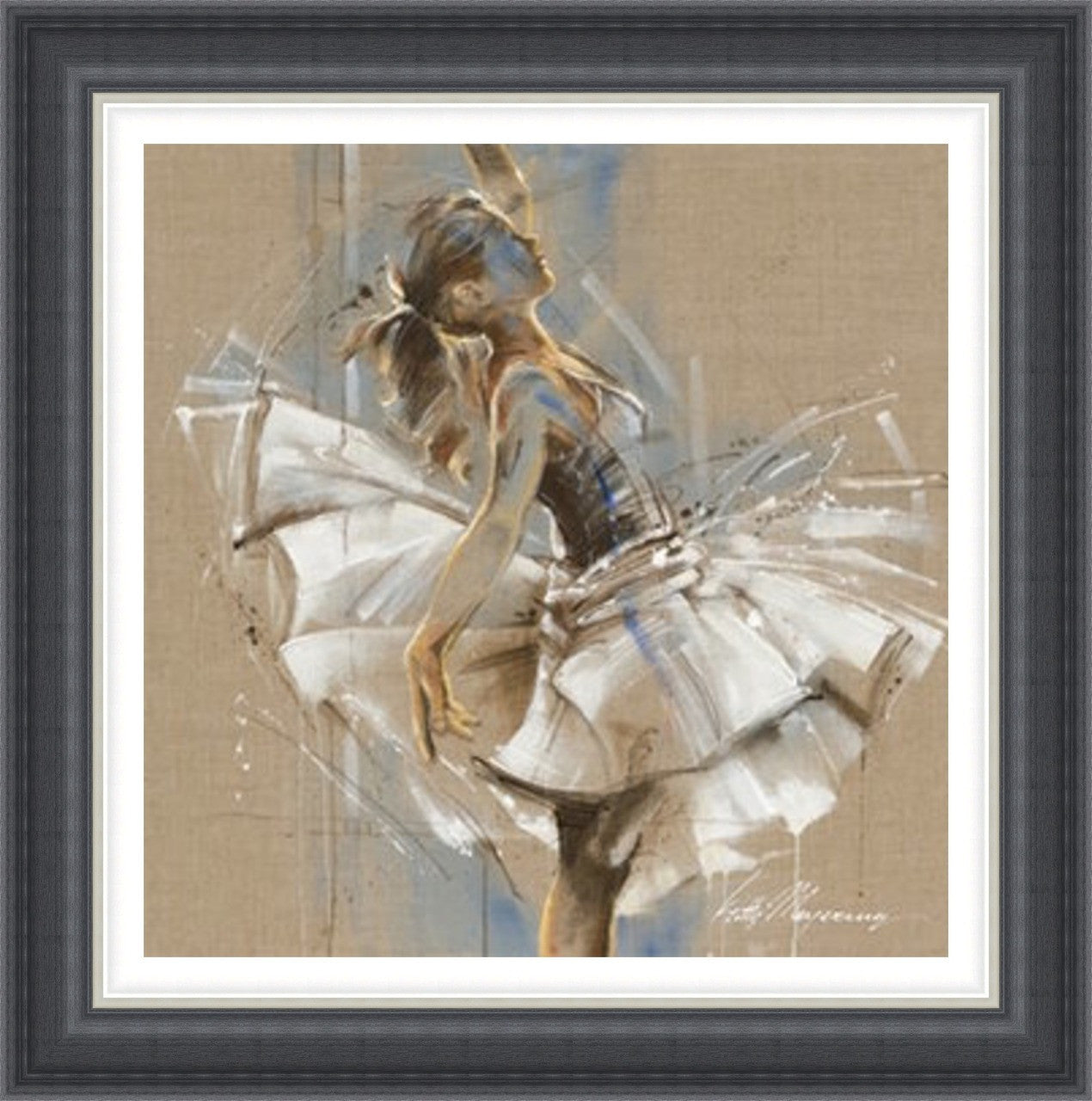Ballerina White Dress III by Kitty Meijering