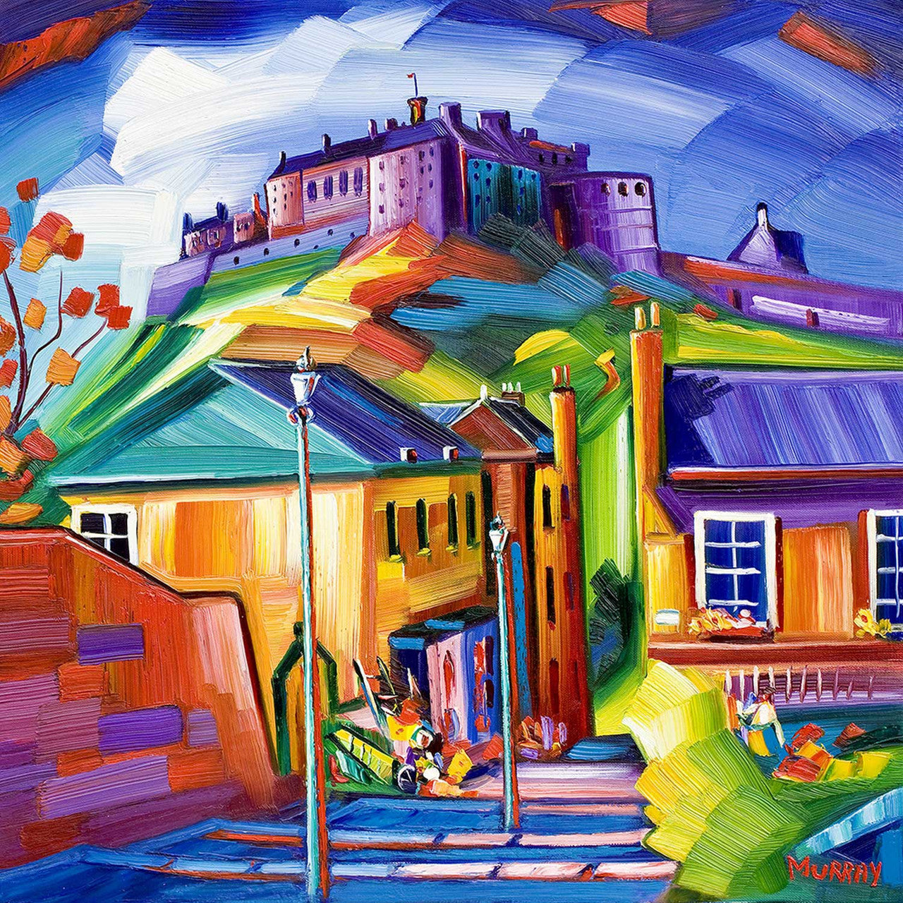 Edinburgh Castle and the Vennel by Raymond Murray