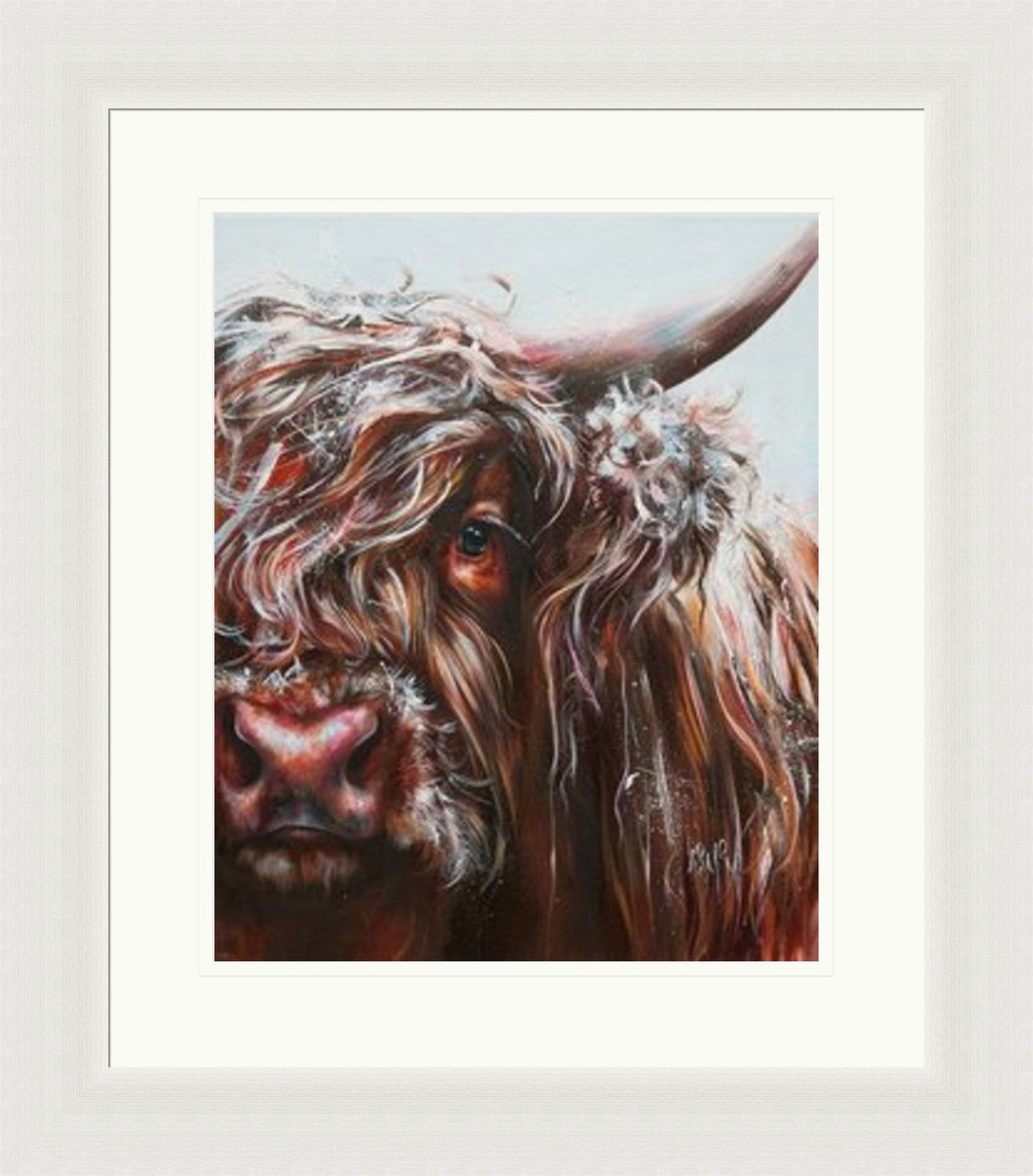 Storm (Limited Edition) by Georgina McMaster framed wall art print featuring expressive animal portrait