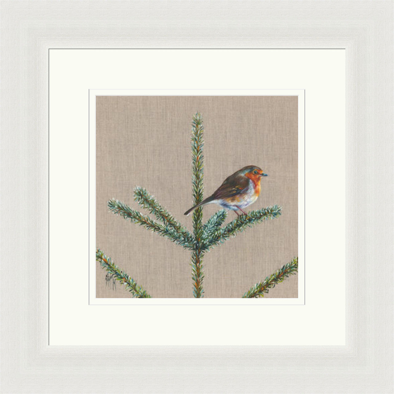 The First Noel (Limited Edition) by Georgina McMaster framed wall art print featuring festive animal artwork