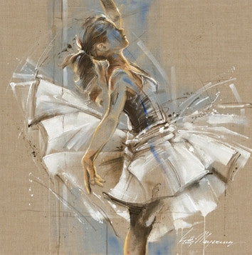 Ballerina White Dress III by Kitty Meijering