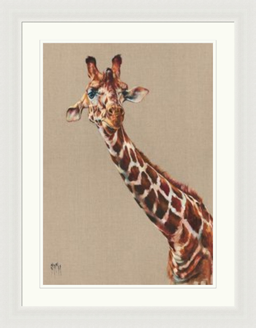 Gentle Giant (Limited Edition) by Georgina McMaster framed wall art print featuring large animal portrait