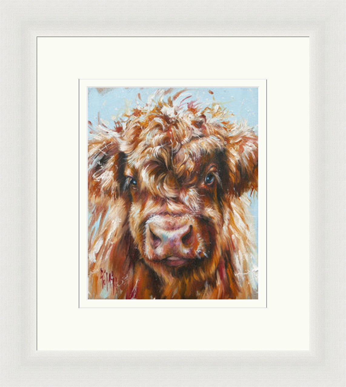First Snow (Limited Edition) by Georgina McMaster framed wall art print featuring winter animal artwork