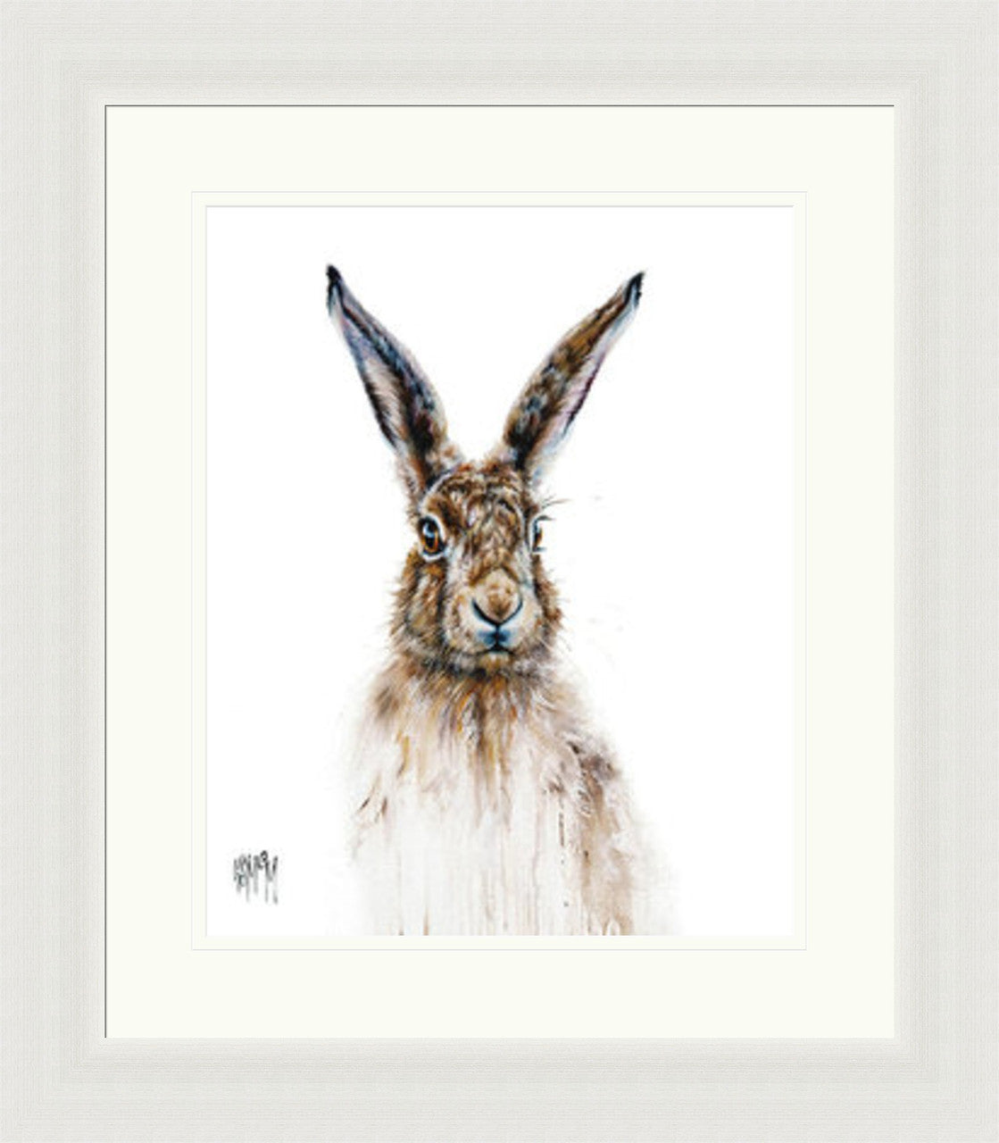Blink (Limited Edition) by Georgina McMaster framed wall art print featuring watchful animal artwork
