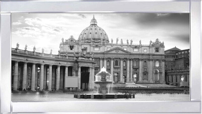 St Peters Fountain, Rome - Black and White