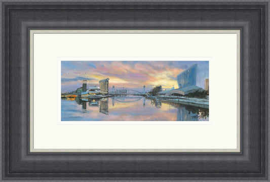 Morning on Salford Quays by James Somerville Lindsay