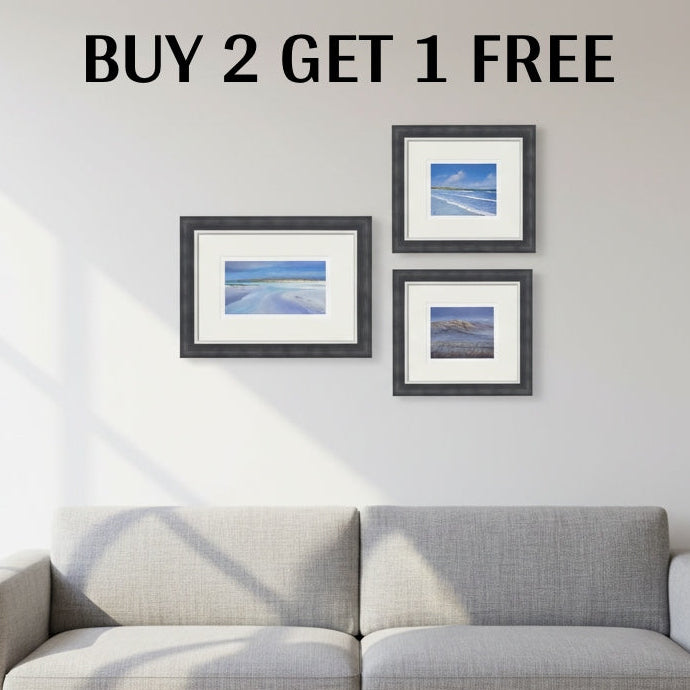 Landscape Blues Mini Art Prints 3 for 2 by A.Young