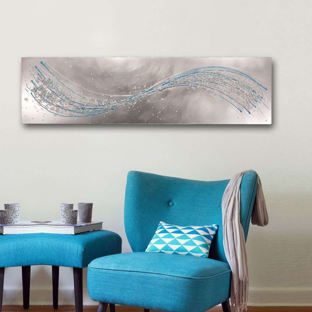 Cool Blues Metal Wall Art by Argento Art