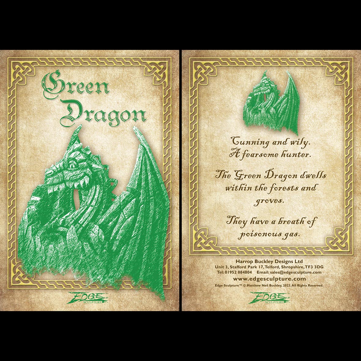 Dragon Egg Illumination Green - Edge Sculpture
