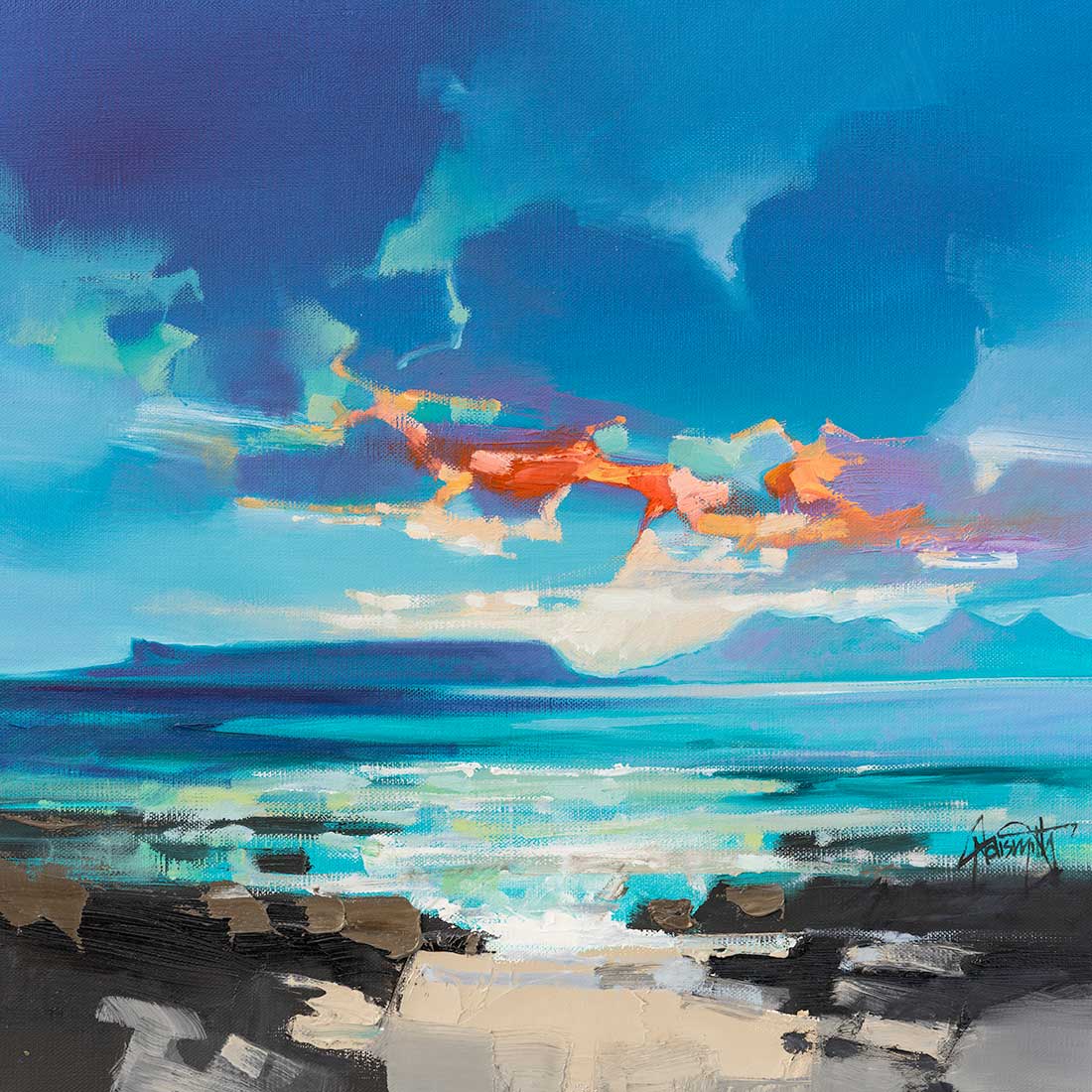 Camusdarach Shore Signed Limited Edition by Scott Naismith
