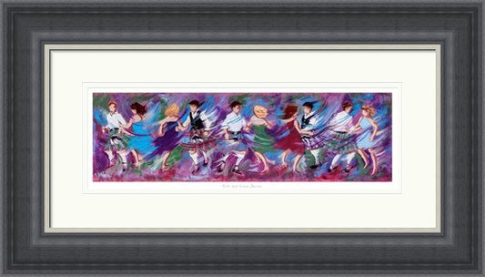 Kilts and Linen Dresses Ceilidh Dancing Art Print by Janet McCrorie