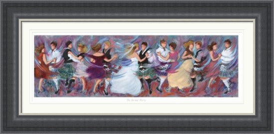 The Bridal Party Ceilidh Dancing Art Print by Janet McCrorie