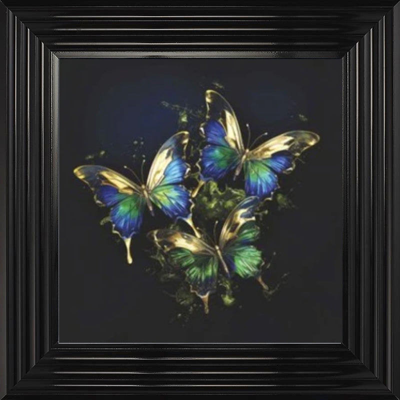 Butterflies Emerald and Gold
