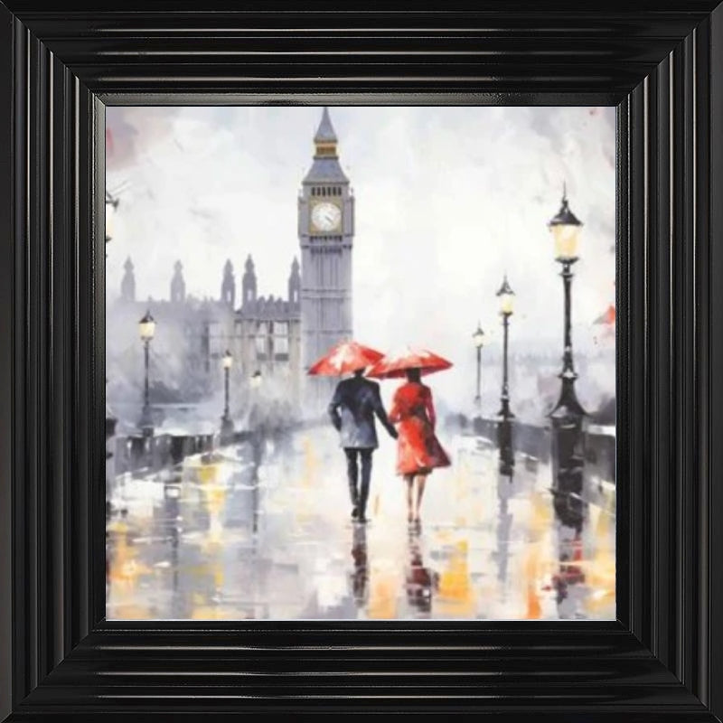 Couple Stroll London Black and Red