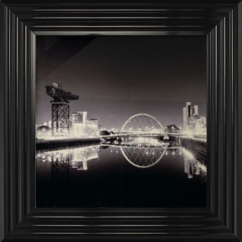 Glasgow Skyline Black and White