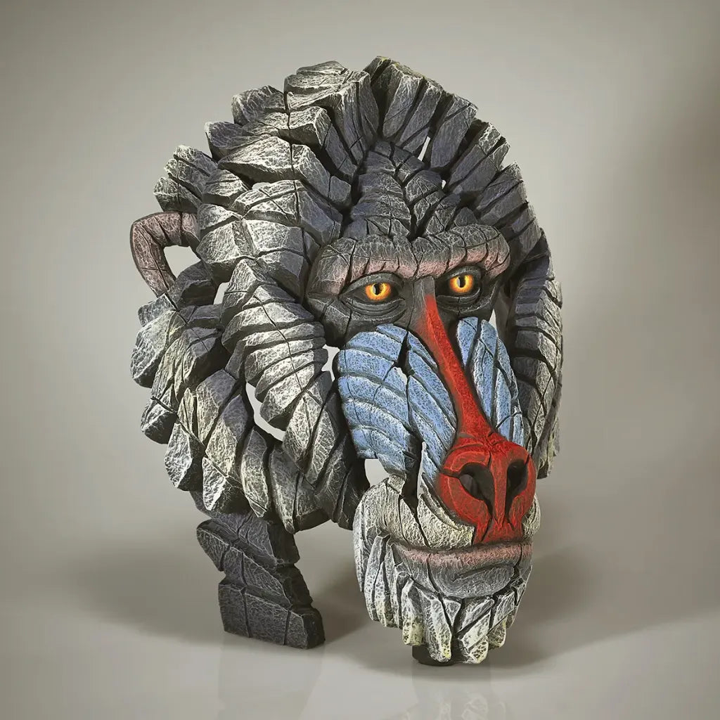 Edge Sculpture Mandrill Bust by Matt Buckley