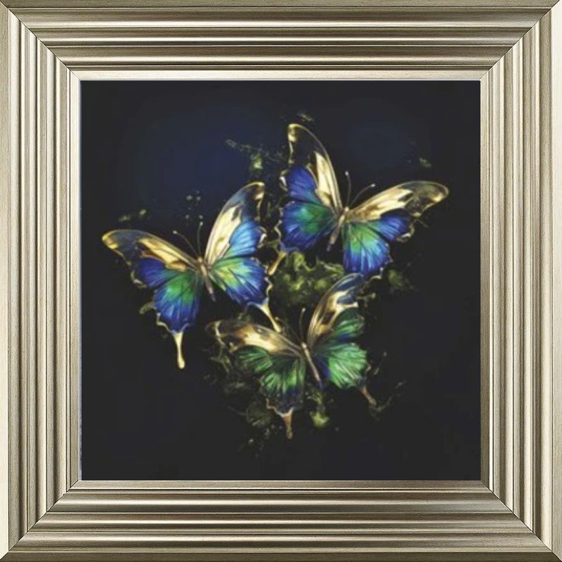 Butterflies Emerald and Gold