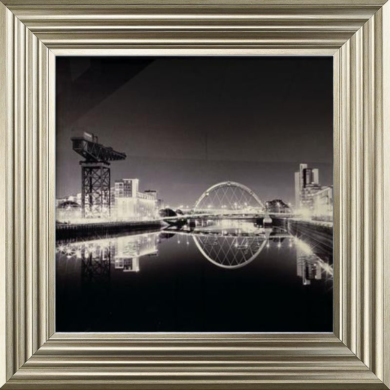 Glasgow Skyline Black and White
