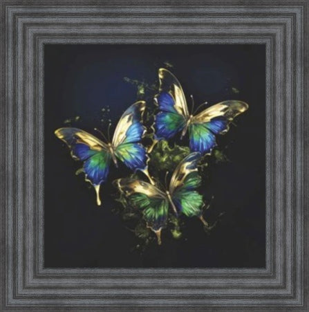 Butterflies Emerald and Gold