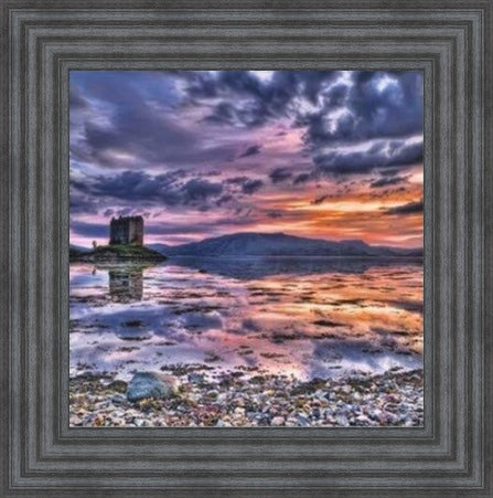 Sunset at Castle Stalker