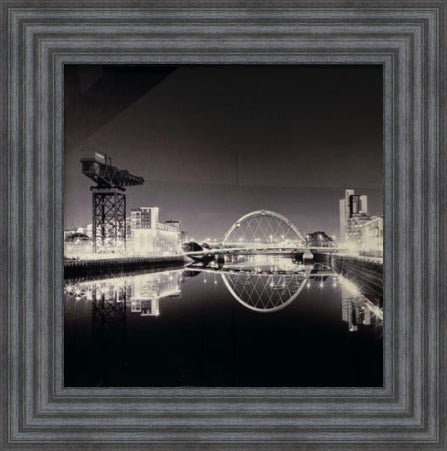 Glasgow Skyline Black and White