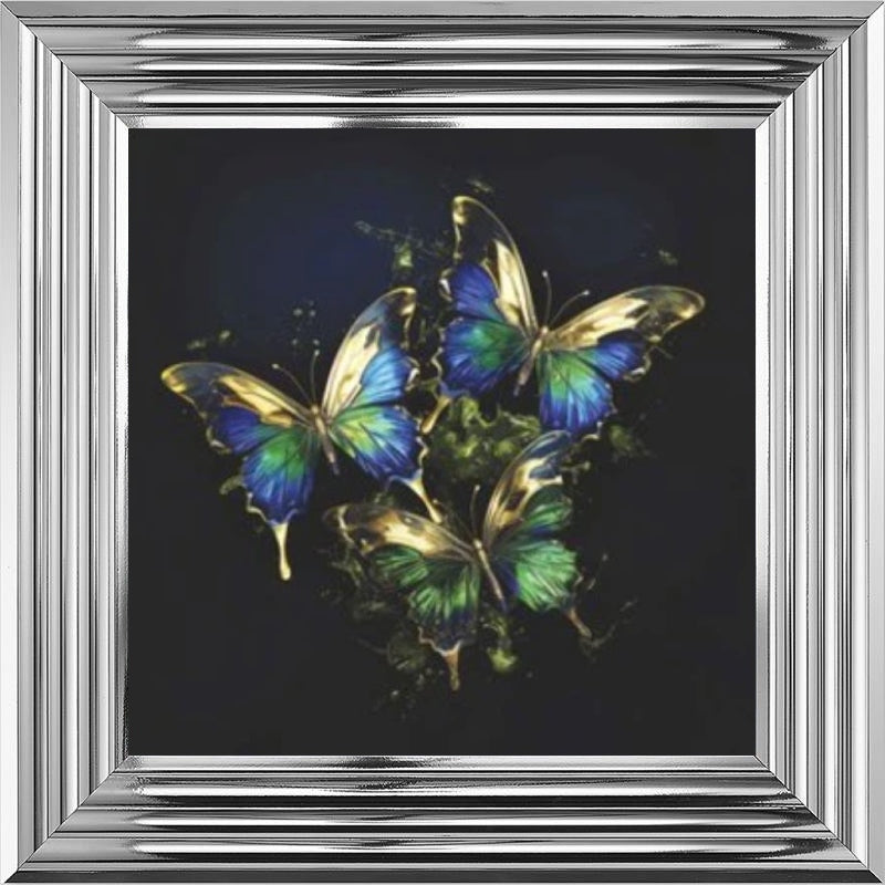 Butterflies Emerald and Gold