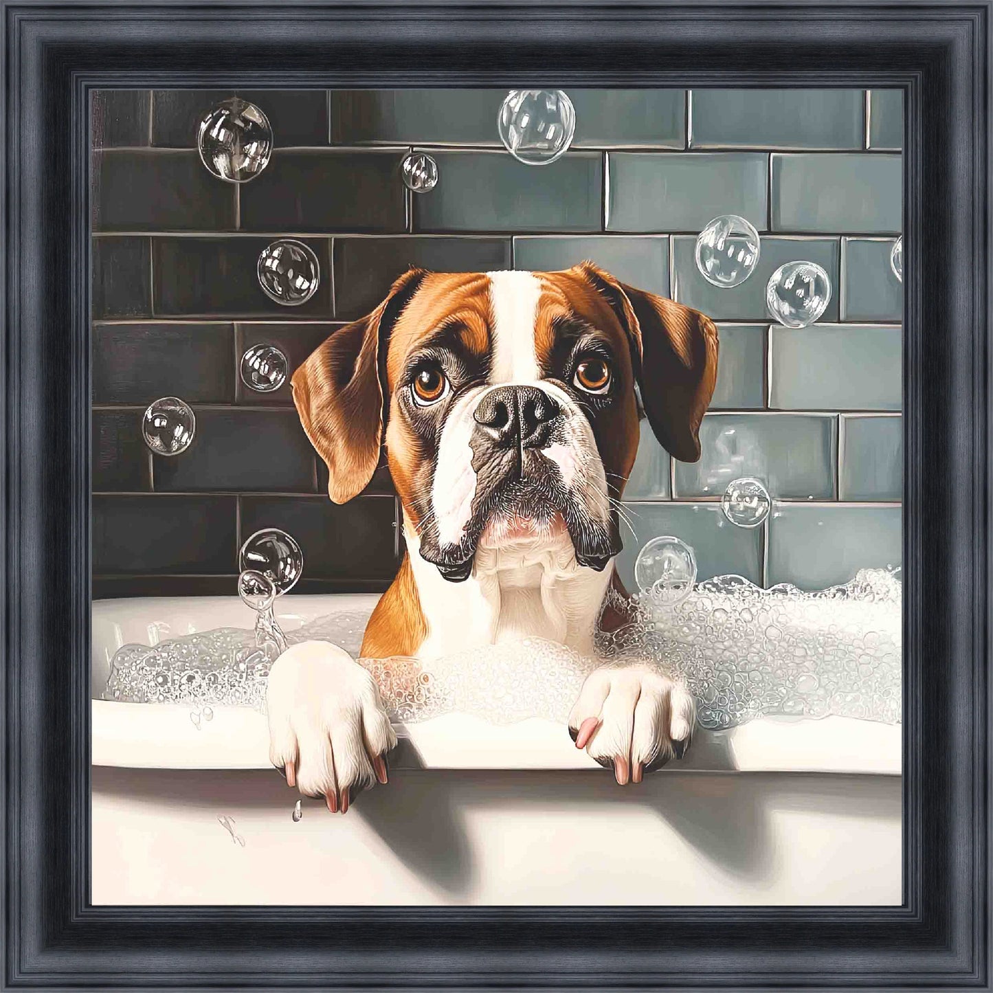 Boxer Bath Time Mini Liquid Art