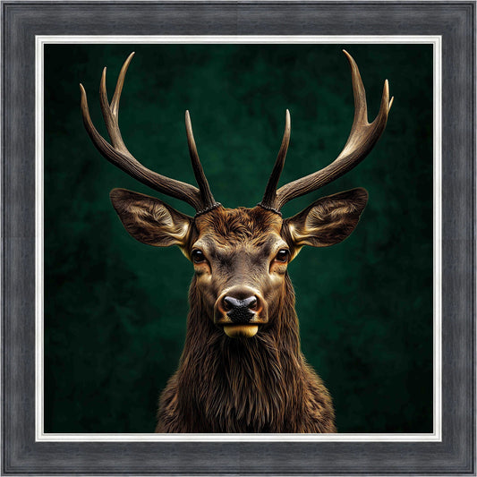 Stag, Emerald Mini Liquid Art