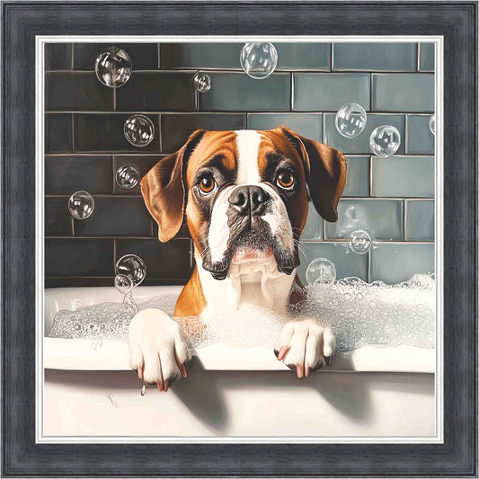 Boxer Bath Time Mini Liquid Art