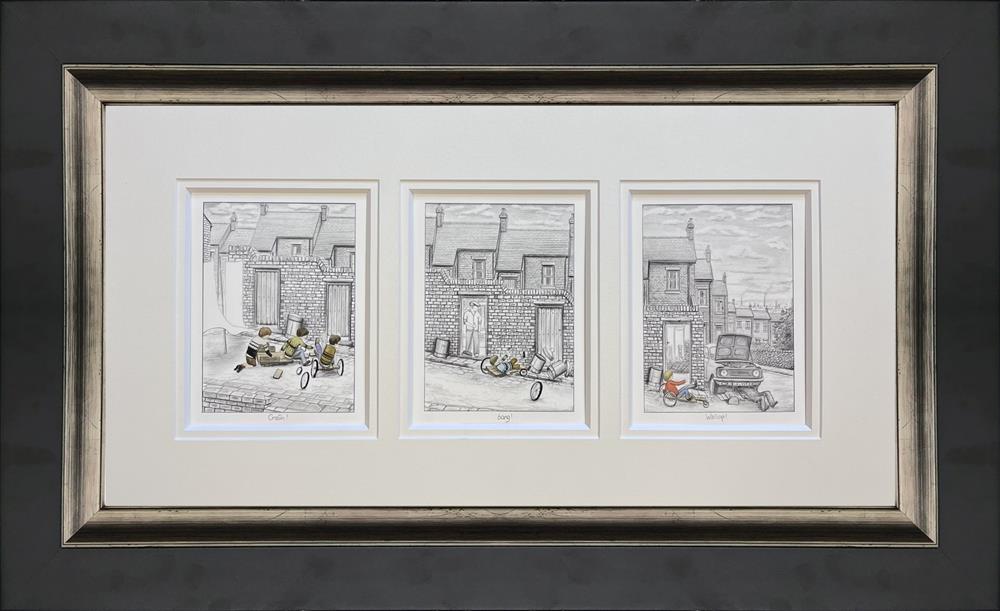 Crash, Bang, Wallop! Sketch Triptych by Leigh Lambert (Copy)
