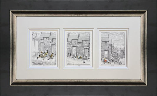 Crash, Bang, Wallop! Sketch Triptych by Leigh Lambert (Copy)