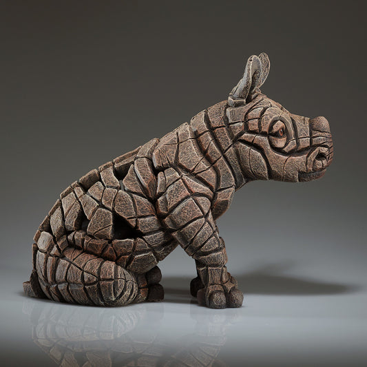 Rhinoceros Calf White - Edge Sculpture