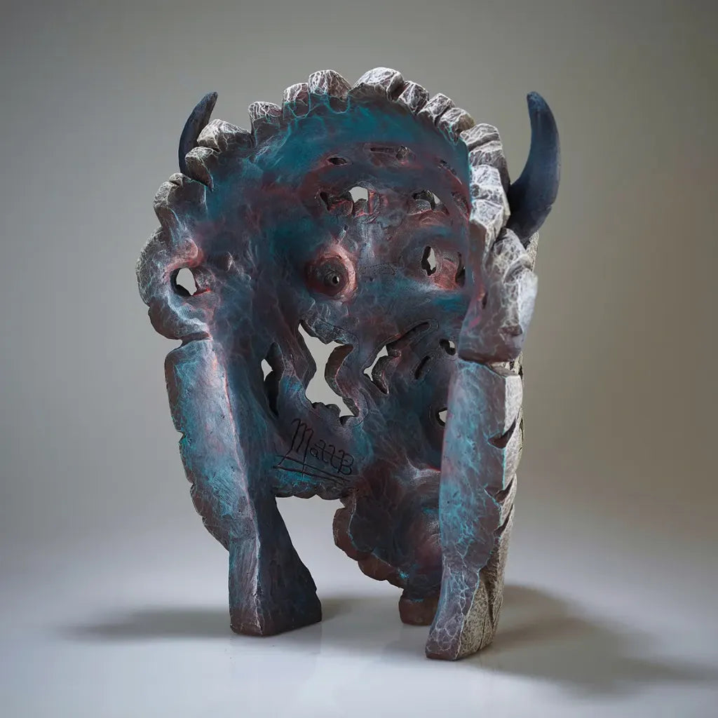 Edge Sculpture North American Buffalo Spirit Buffalo' (White) by Matt Buckley