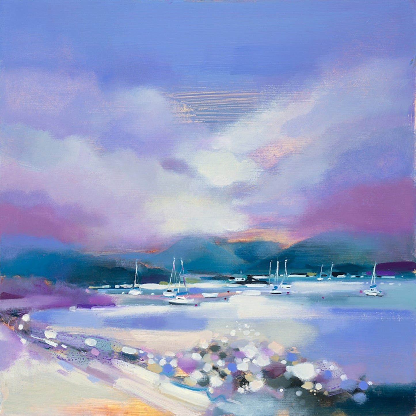 Early Morning, Kames Bay, Bute (Signed Limited Edition) by Emma S Davis