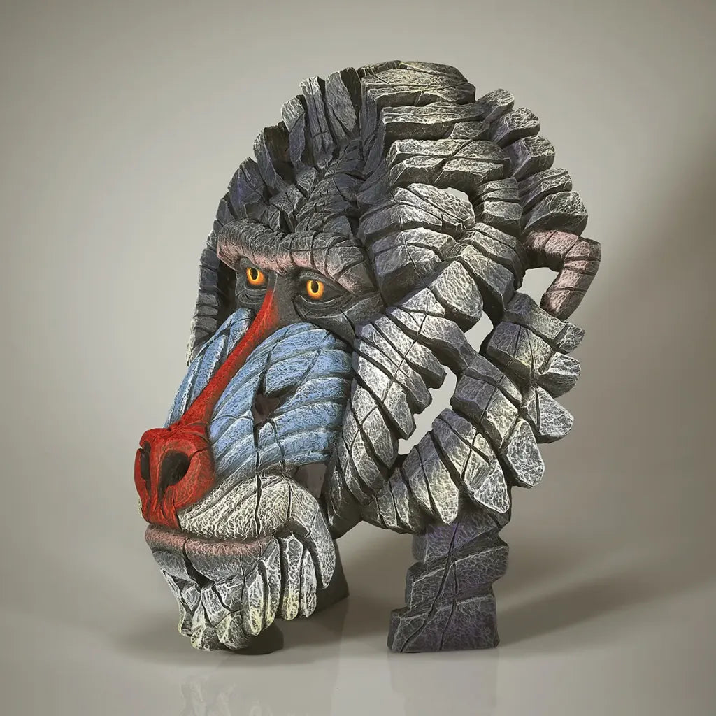 Edge Sculpture Mandrill Bust by Matt Buckley