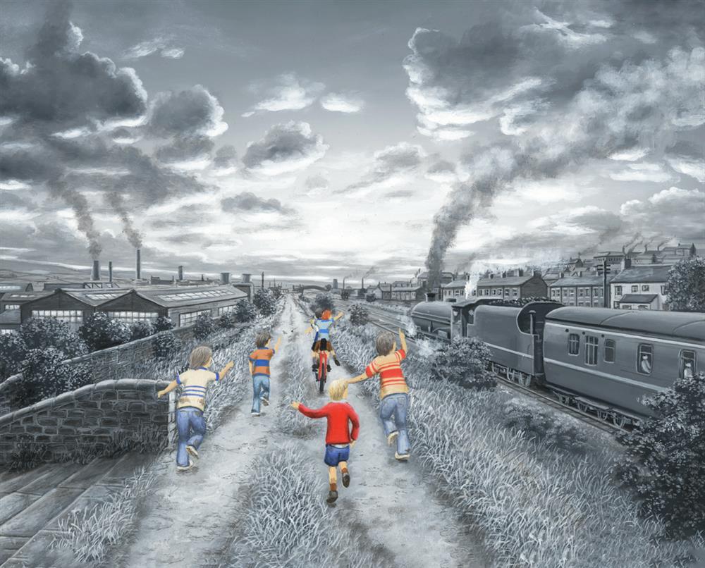 Full Steam Ahead Canvas by Leigh Lambert