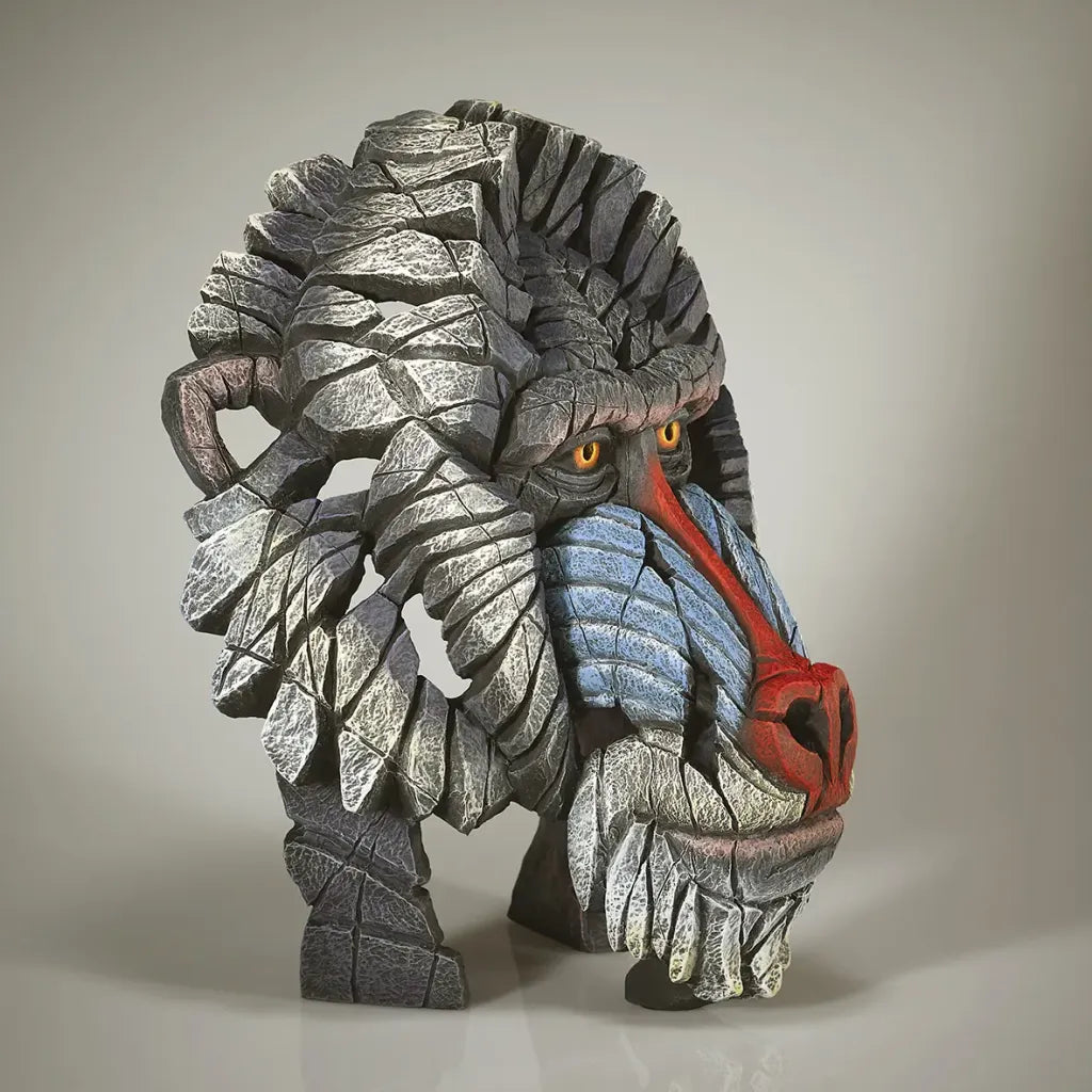 Edge Sculpture Mandrill Bust by Matt Buckley