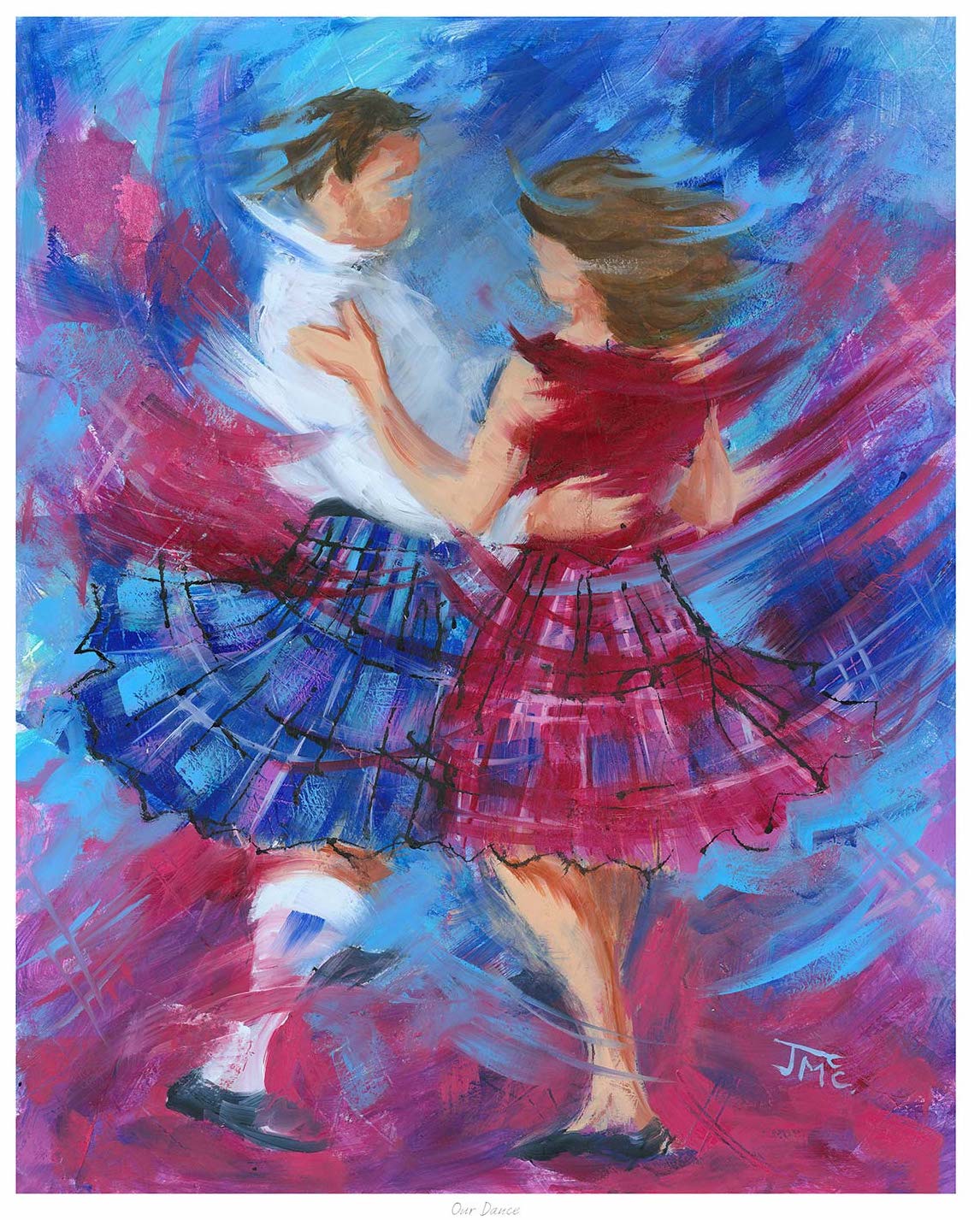 Our Dance Ceilidh Dancing Art Print by Janet McCrorie