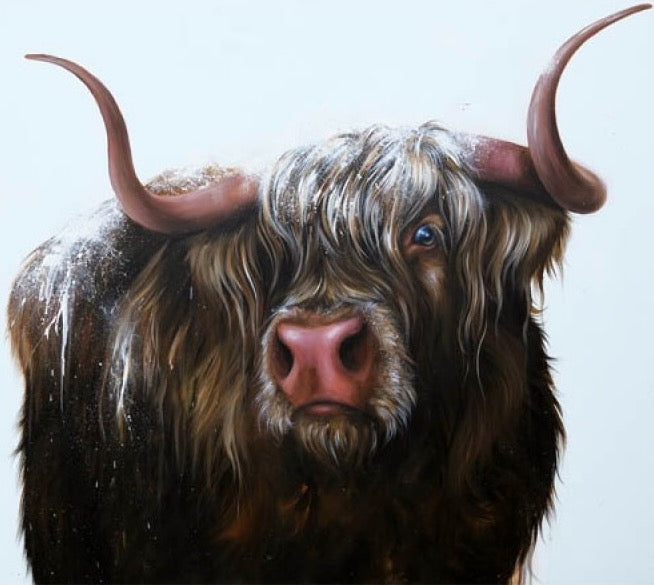 Wallace Highland Cow Art Print by Georgina McMaster