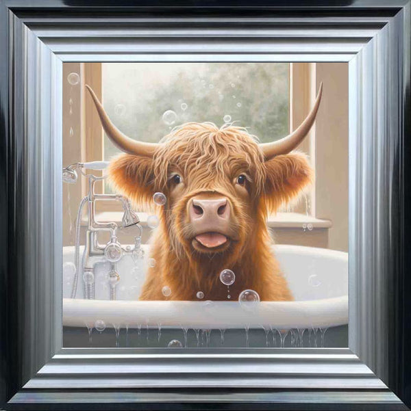 Highland Cow Bath Time