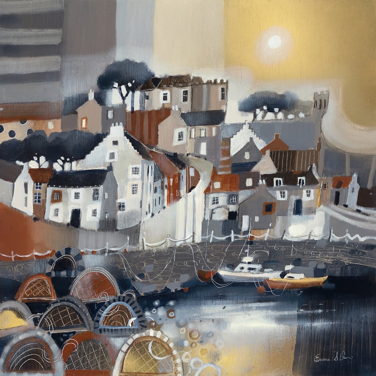Home for the Night, Crail (Signed Limited Edition) by Emma S Davis