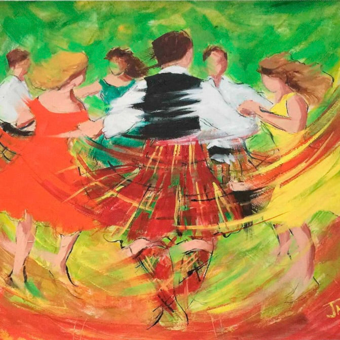 Jig St. Clements Ceilidh Dancers by Janet McCrorie - Petite